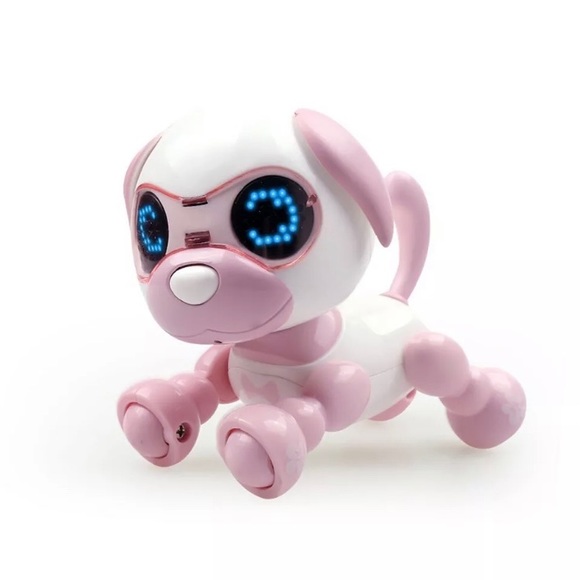 Light Pink Robot Pup Smart-LED-Sings-Speaks-Lights Up-Barks-Shakes-NEW - Picture 8 of 11